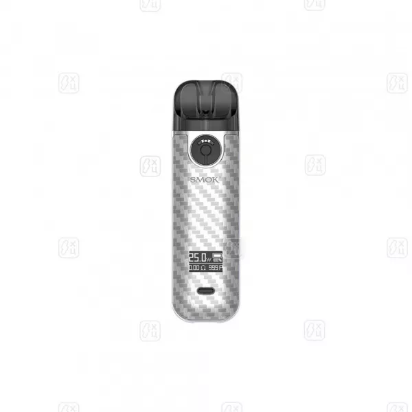 158_POD_система_SMOK_Novo_4_Pod_Kit_Silver_Carbon_Fiber_Серебряное